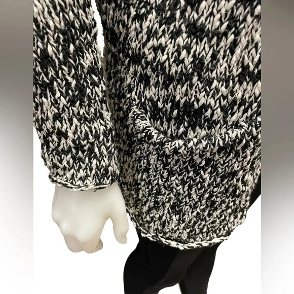 Talula Knit Open Cardigan Black and White Size XXS - Picture 4 of 9